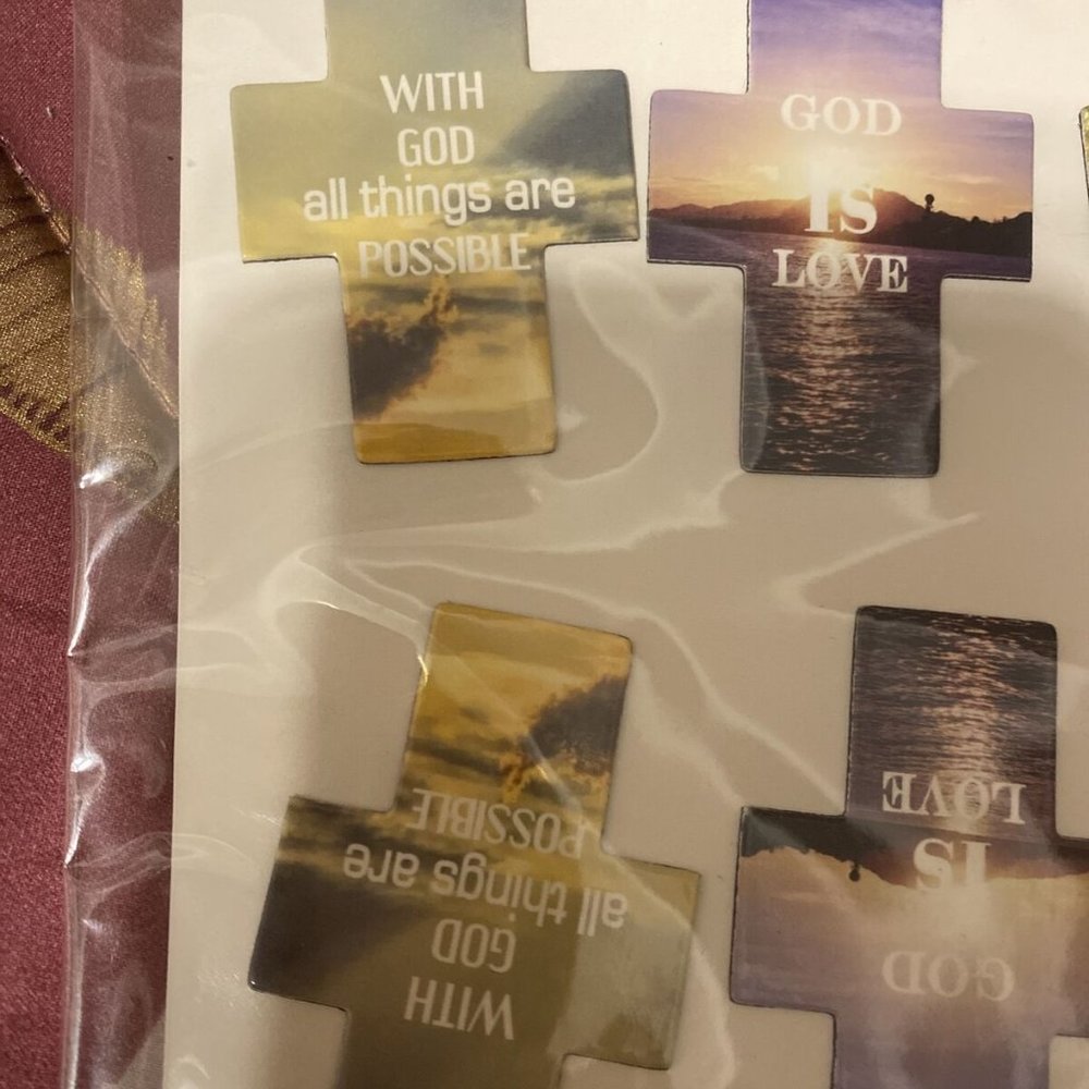 Jot Religious Cross Shaped Magnetic Bookmarks - Picture 3 of 4